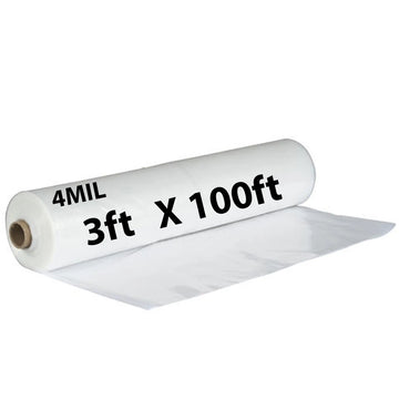 Clear Plastic Sheeting 4 mil 3ft X 100ft